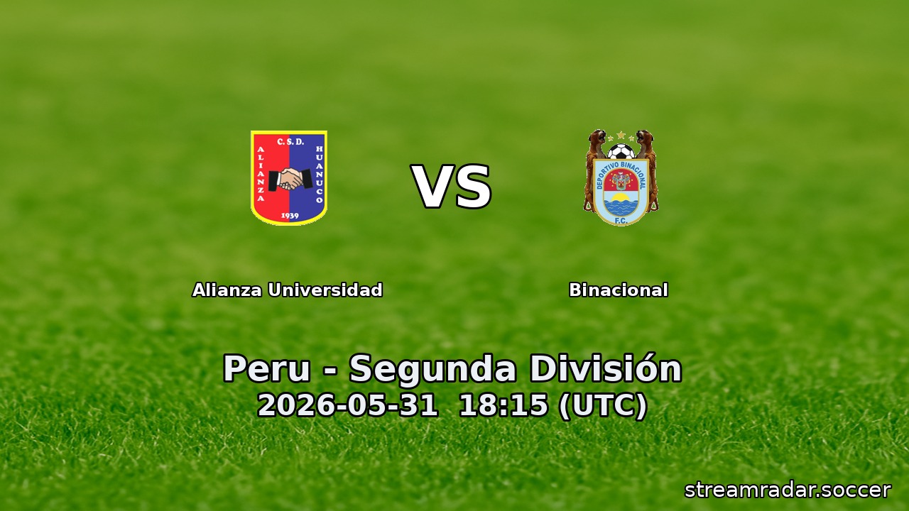 Alianza Universidad vs Binacional