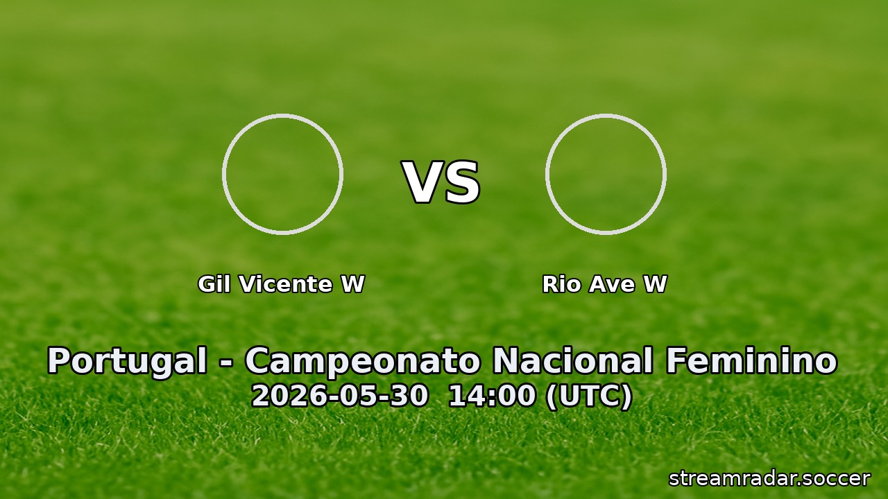Gil Vicente W vs Rio Ave W