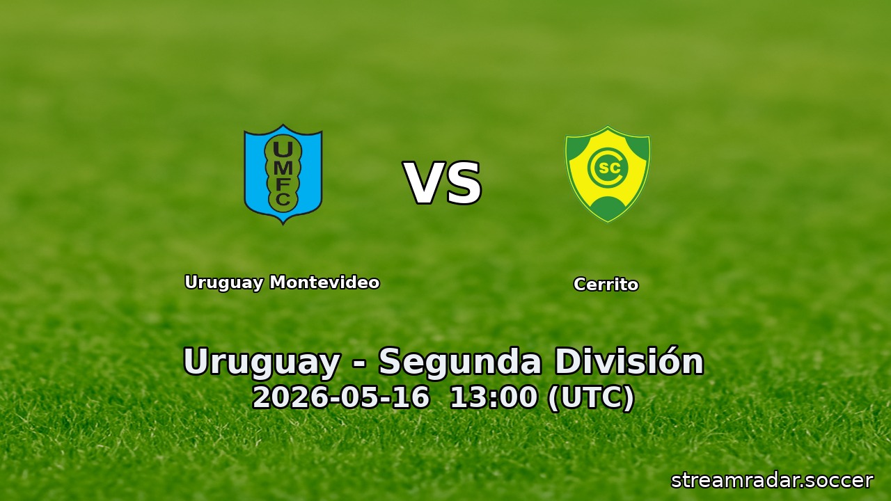 Uruguay Montevideo vs Cerrito