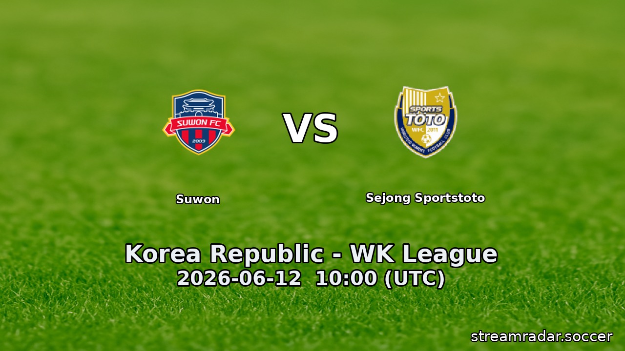 Suwon vs Sejong Sportstoto