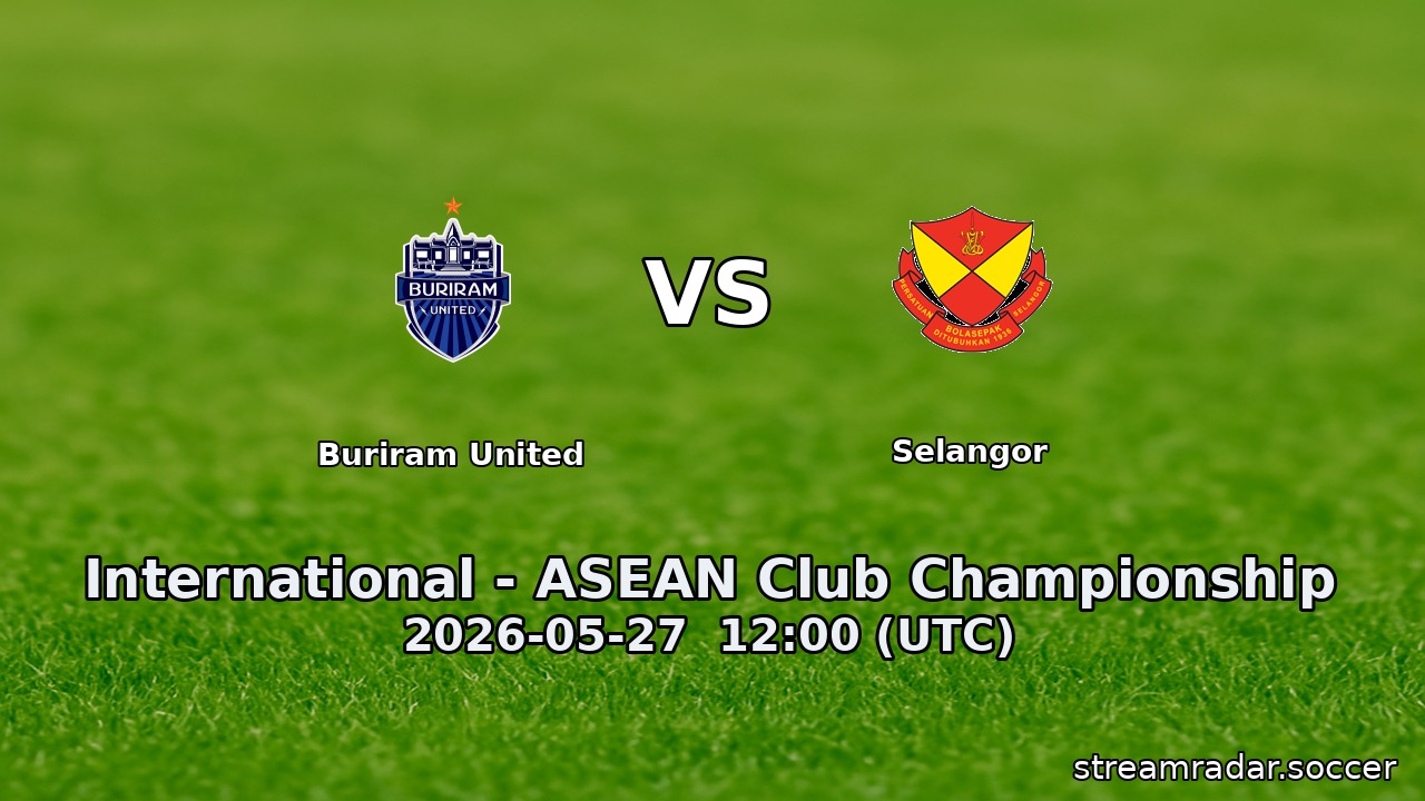 Buriram United vs Selangor