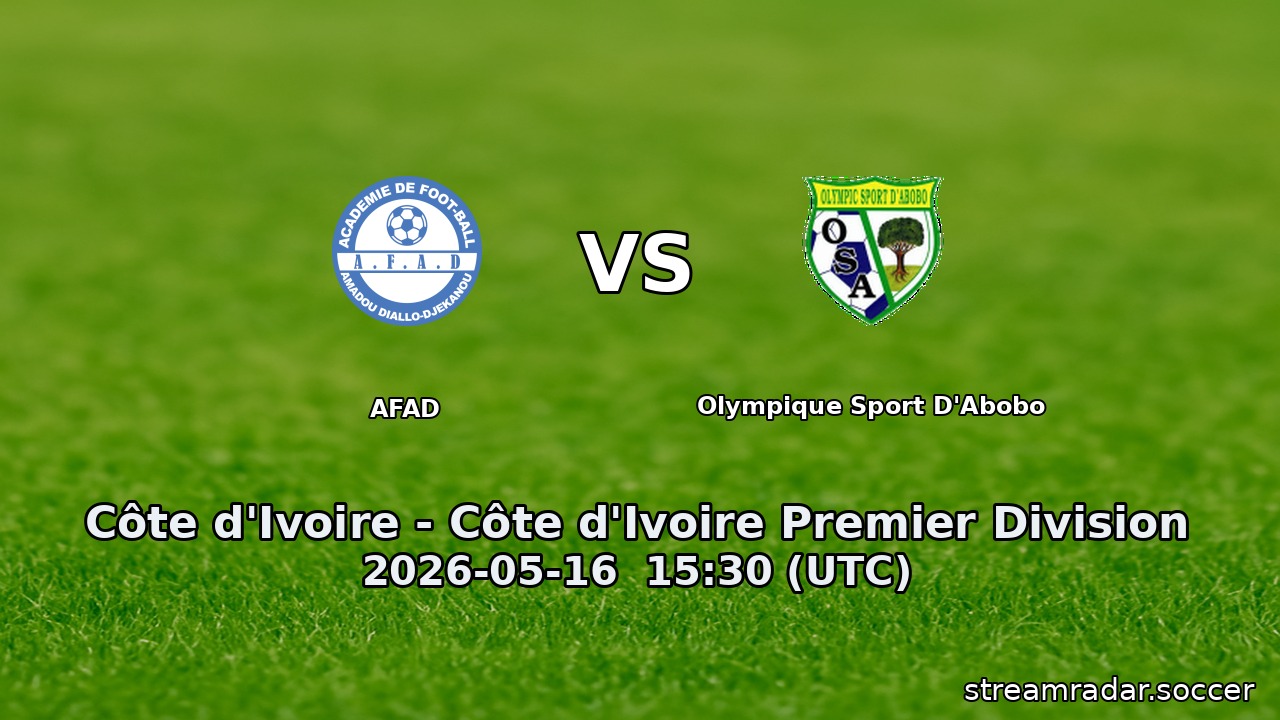 AFAD vs Olympique Sport D'Abobo