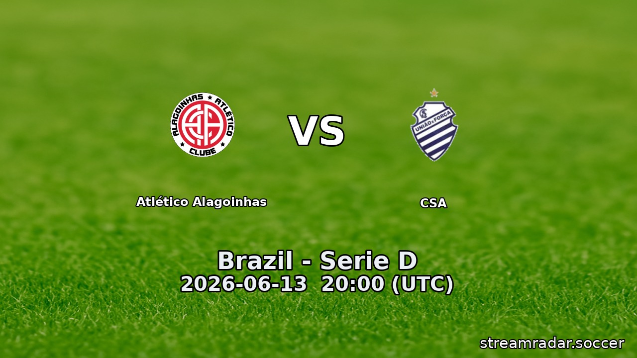 Atlético Alagoinhas vs CSA