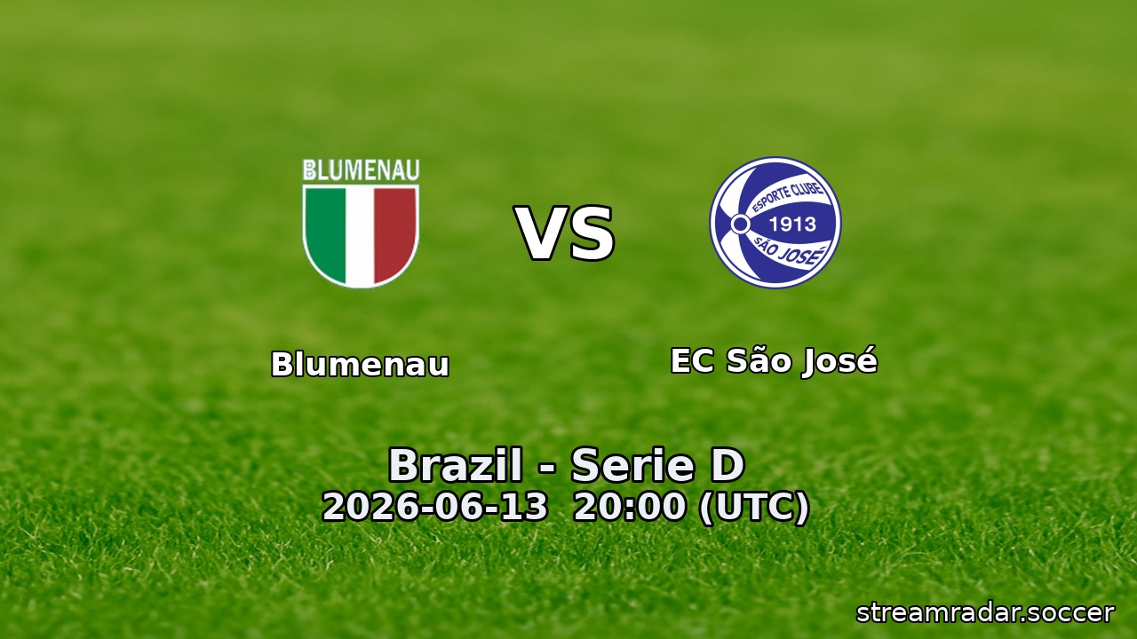 Blumenau vs EC São José