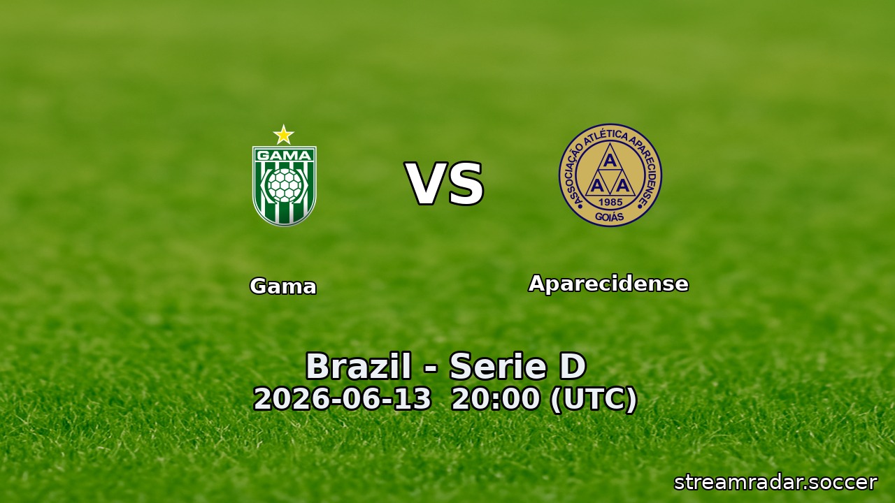 Gama vs Aparecidense