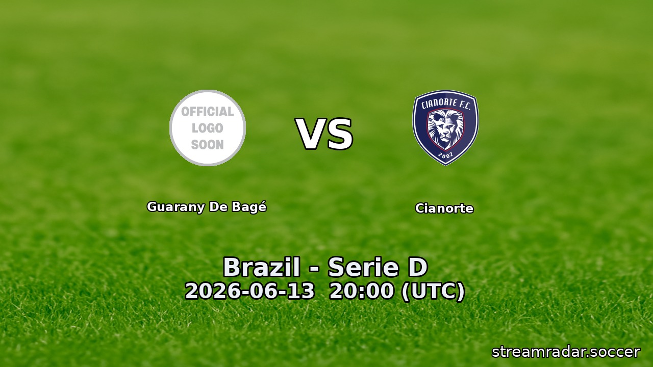 Guarany De Bagé vs Cianorte