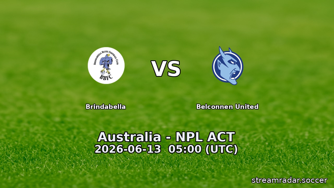 Brindabella vs Belconnen United
