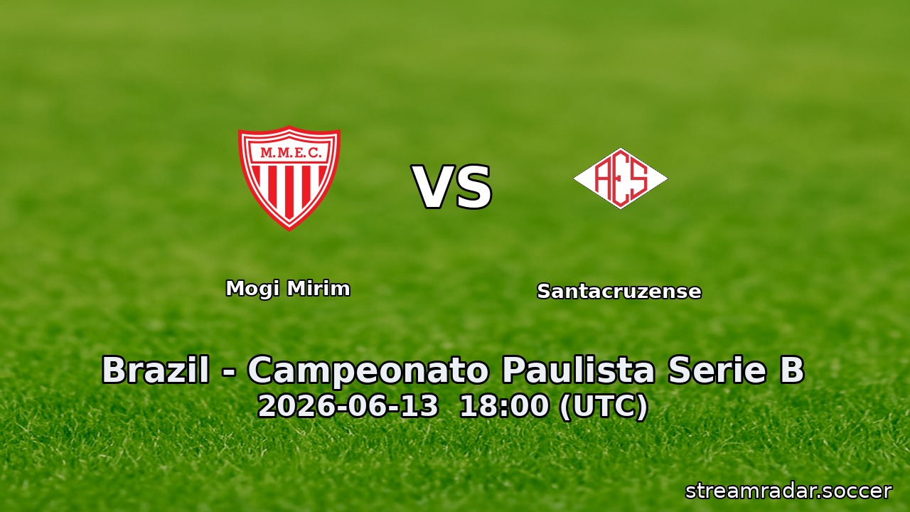 Mogi Mirim vs Santacruzense