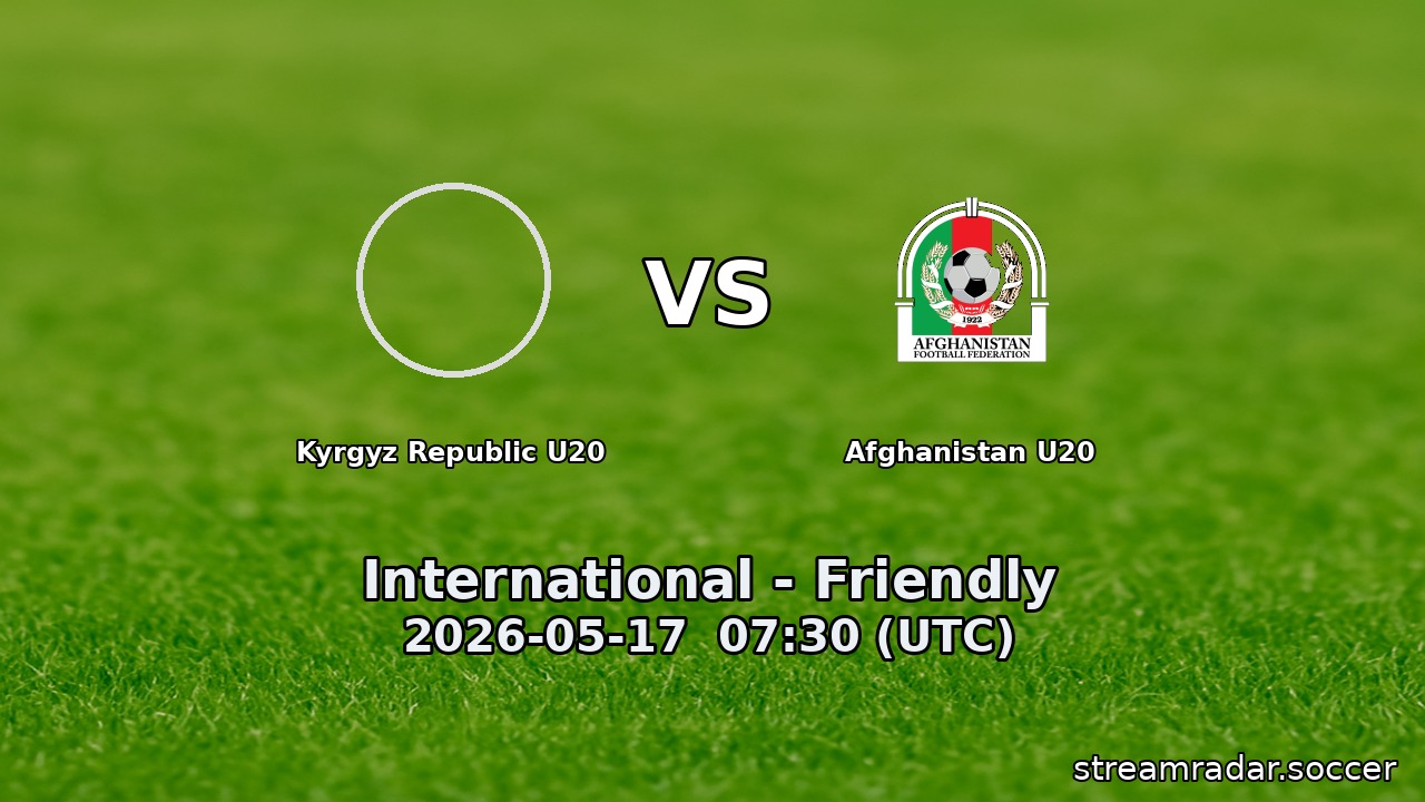 Kyrgyz Republic U20 vs Afghanistan U20