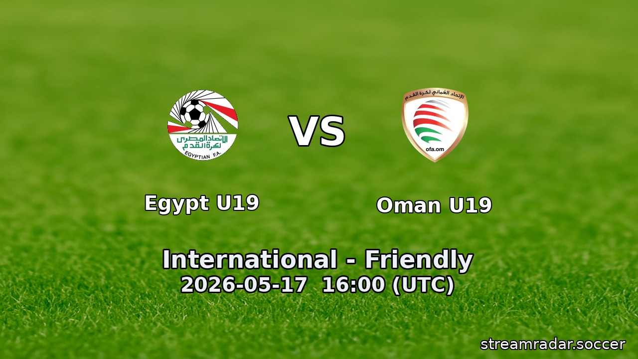 Egypt U19 vs Oman U19