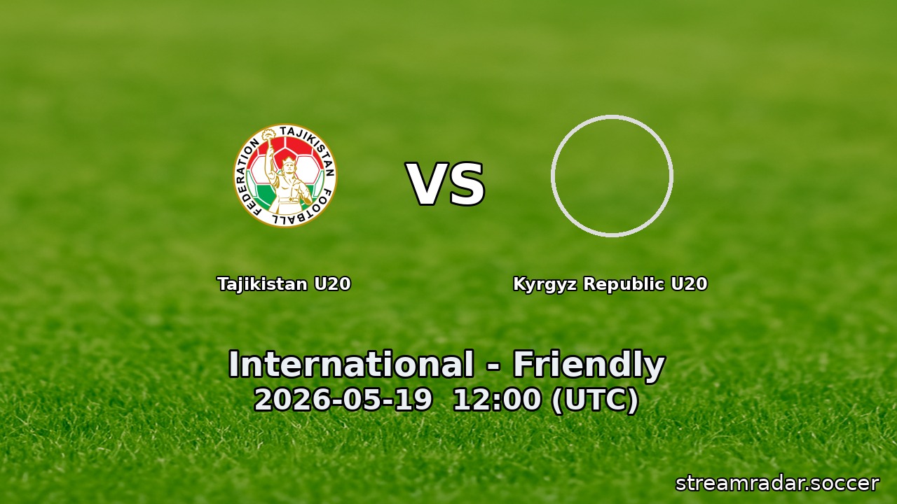 Tajikistan U20 vs Kyrgyz Republic U20