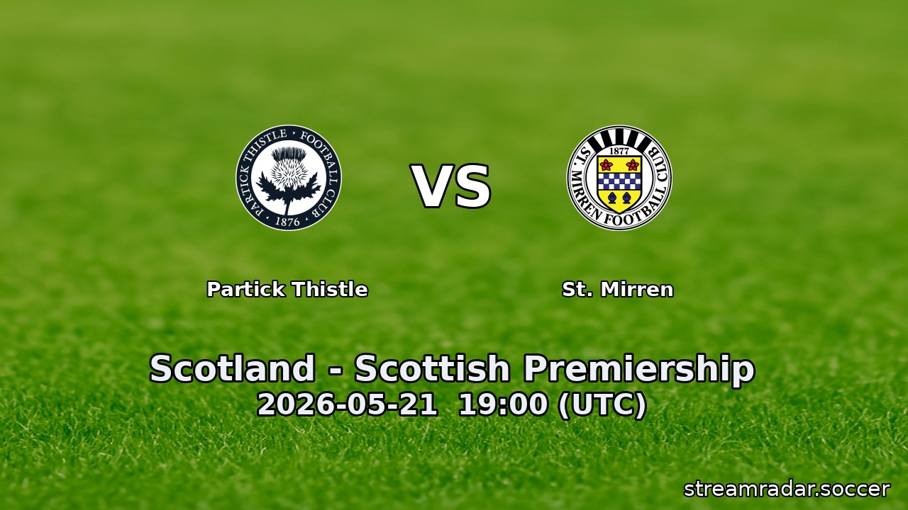 Partick Thistle vs St. Mirren