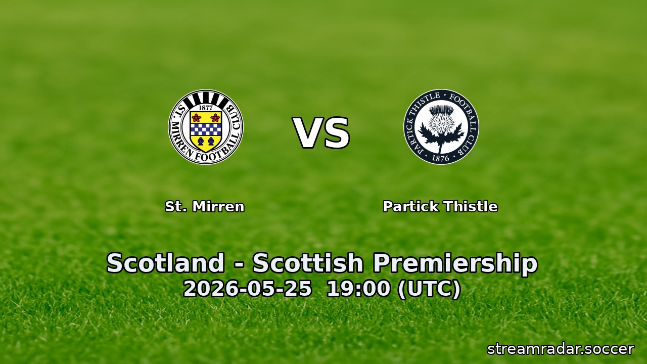 St. Mirren vs Partick Thistle