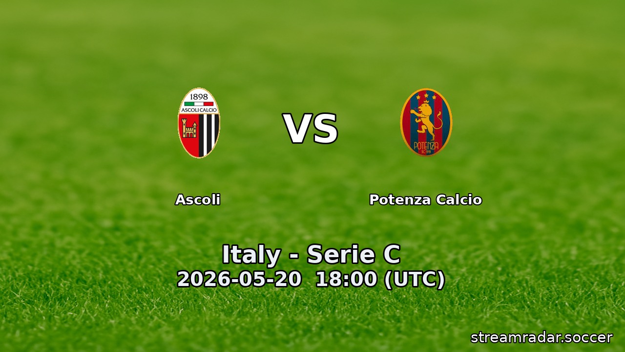 Ascoli vs Potenza Calcio