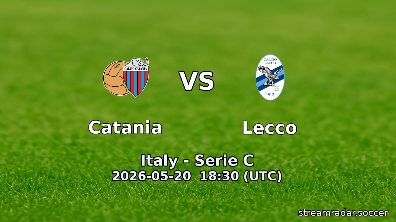 Catania vs Lecco