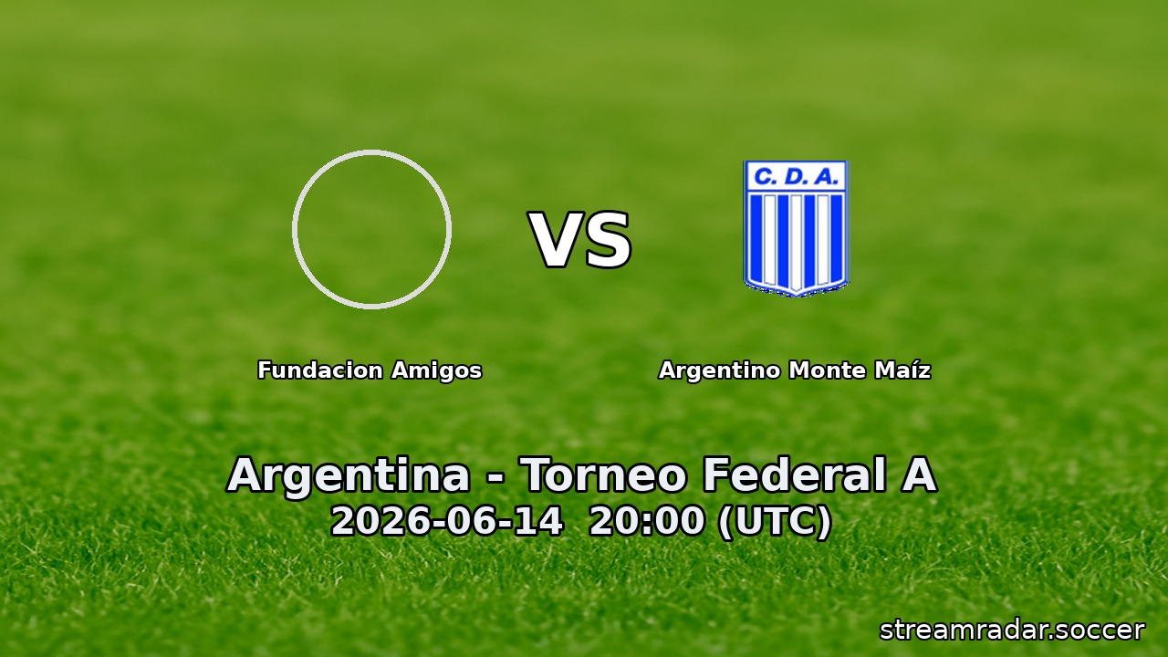 Fundacion Amigos vs Argentino Monte Maíz