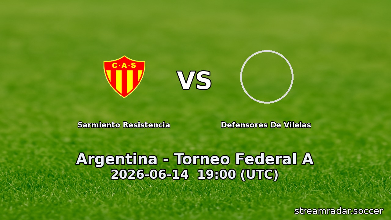 Sarmiento Resistencia vs Defensores De Vilelas