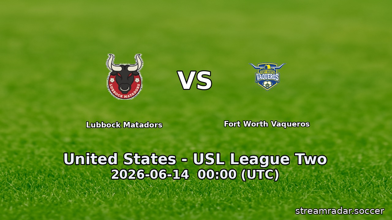 Lubbock Matadors vs Fort Worth Vaqueros