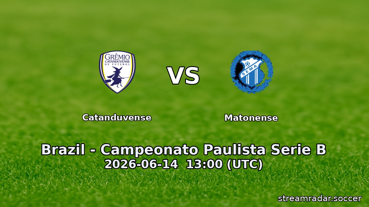 Catanduvense vs Matonense