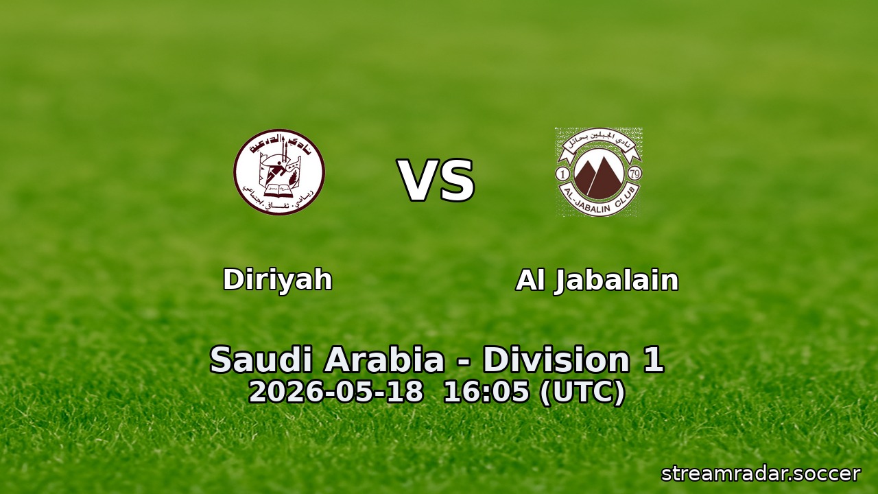 Diriyah vs Al Jabalain