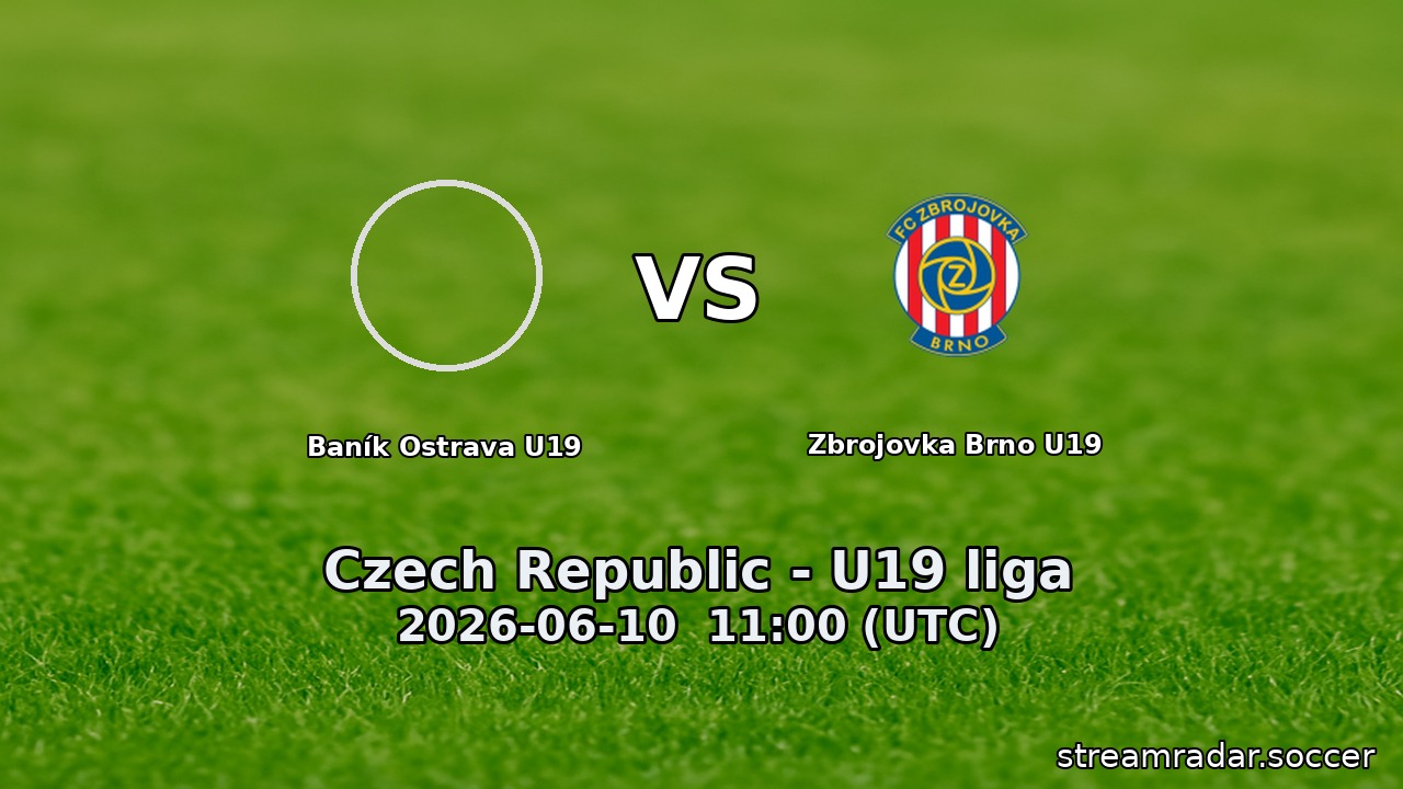 Baník Ostrava U19 vs Zbrojovka Brno U19
