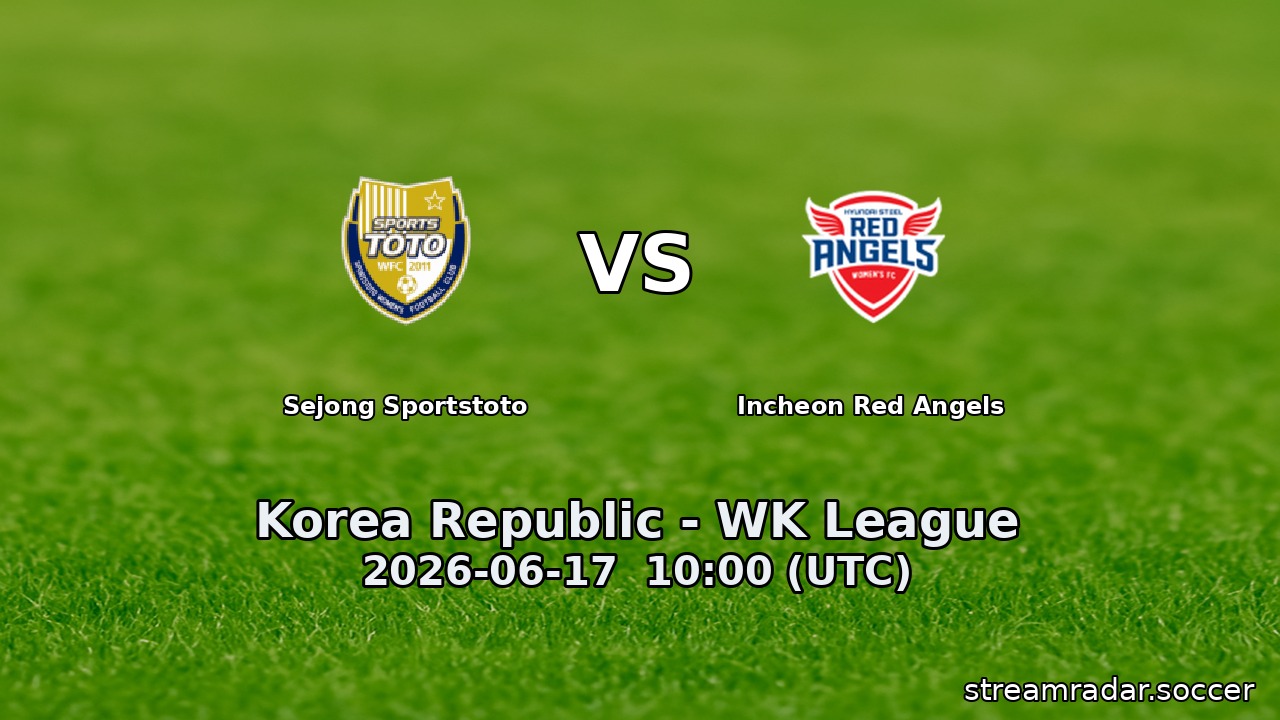 Sejong Sportstoto vs Incheon Red Angels