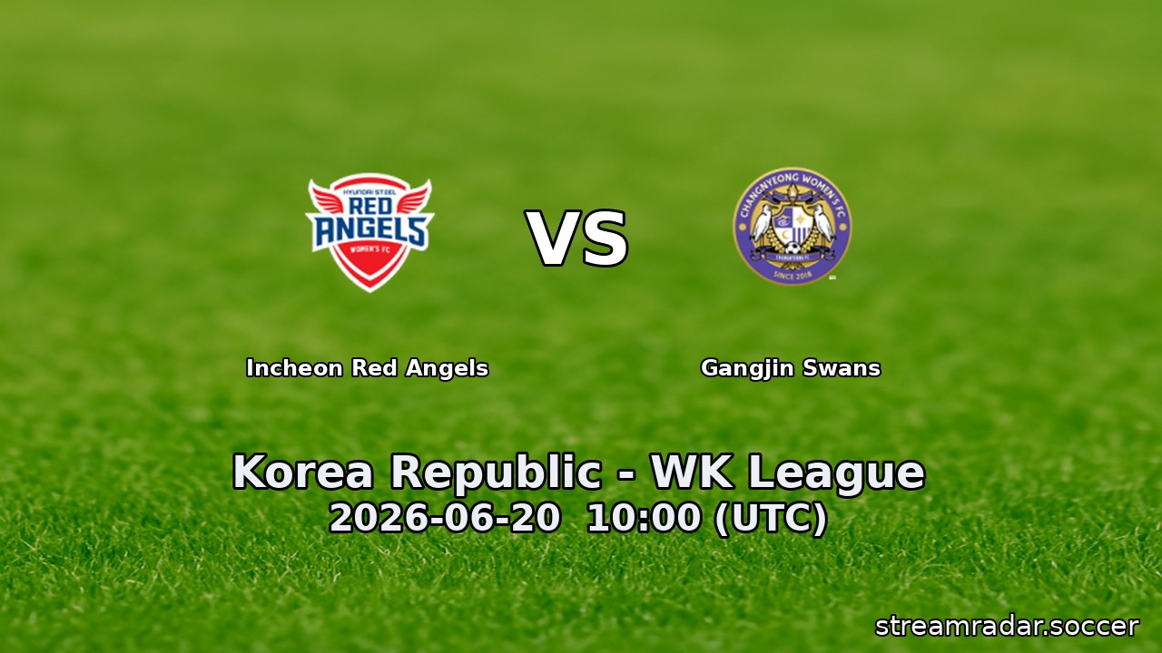 Incheon Red Angels vs Gangjin Swans