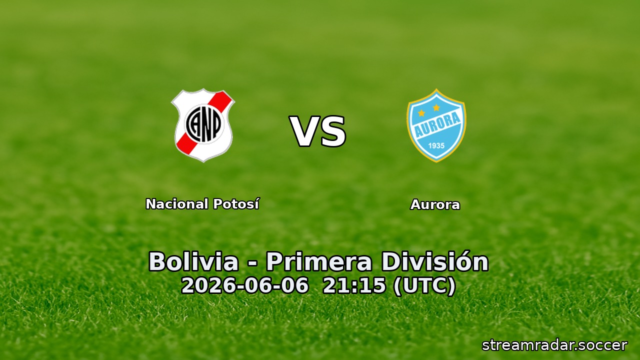 Nacional Potosí vs Aurora