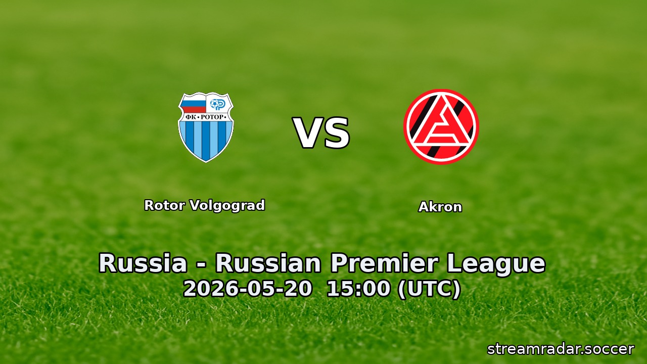 Rotor Volgograd vs Akron