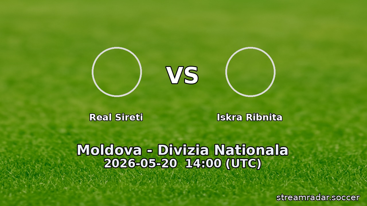 Real Sireti vs Iskra Ribnita