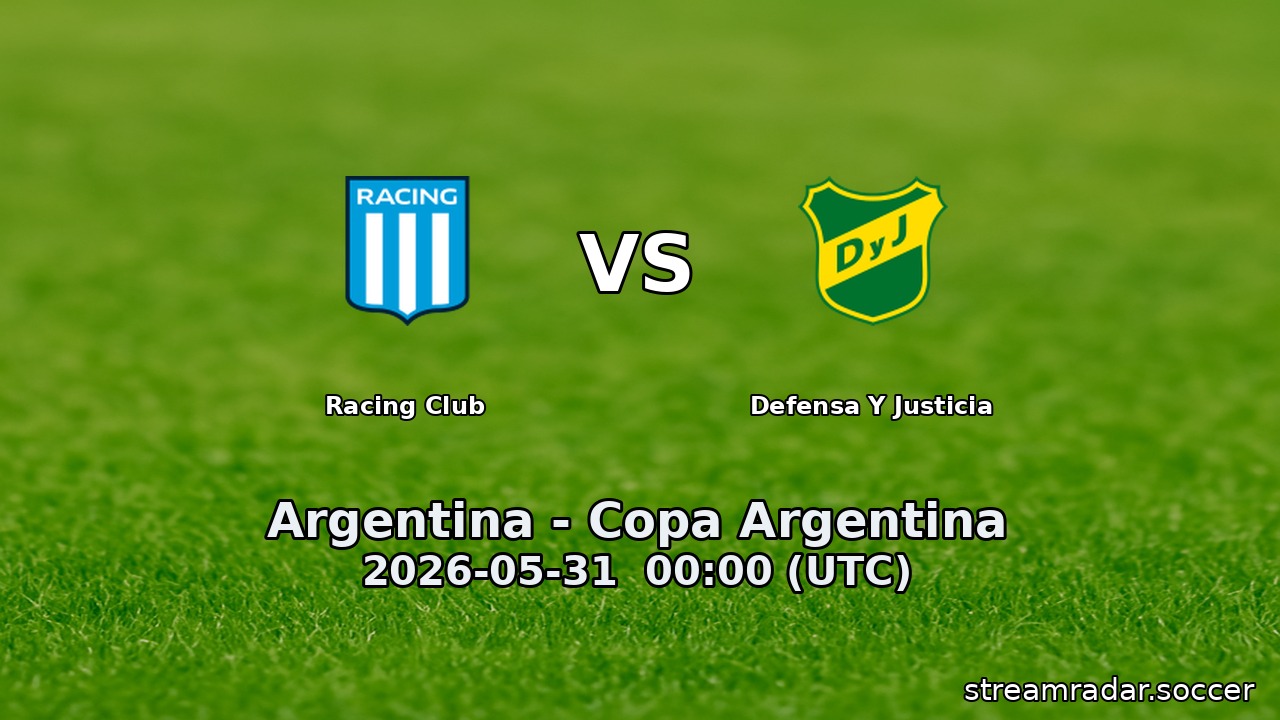 Racing Club vs Defensa Y Justicia