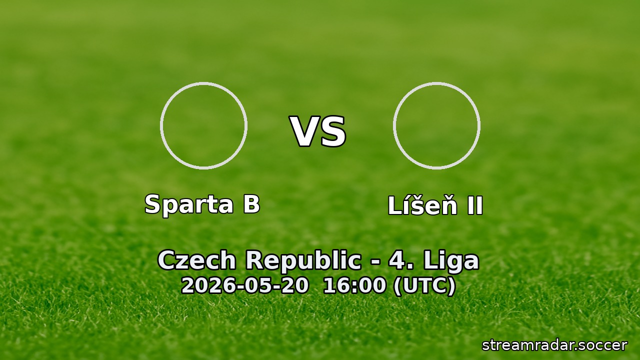 Sparta B vs Líšeň II