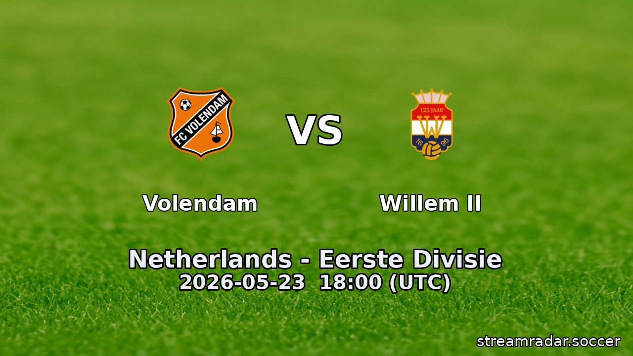 Volendam vs Willem II