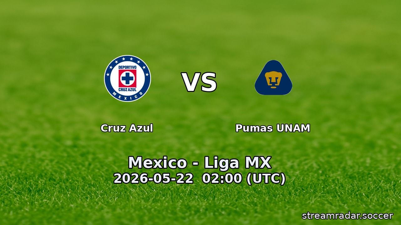 Cruz Azul vs Pumas UNAM