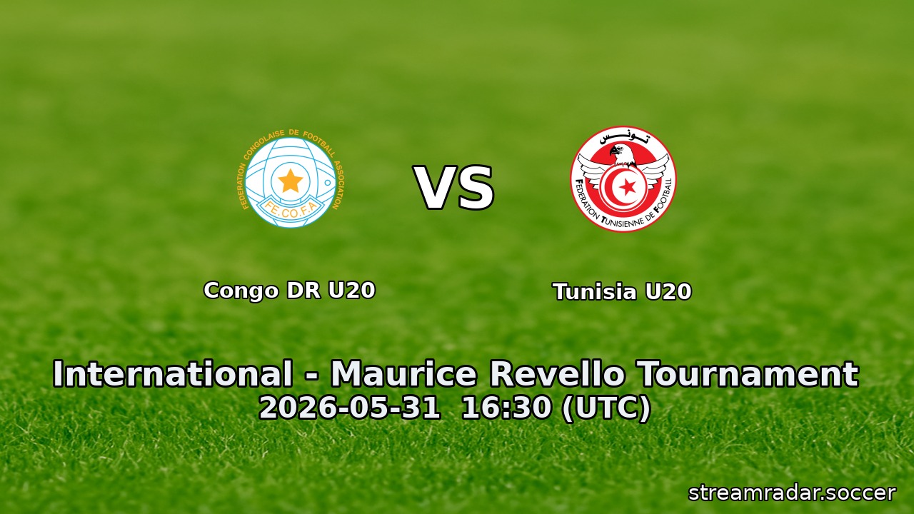 Congo DR U20 vs Tunisia U20