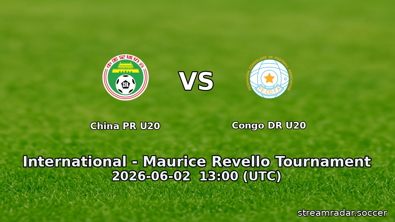China PR U20 vs Congo DR U20