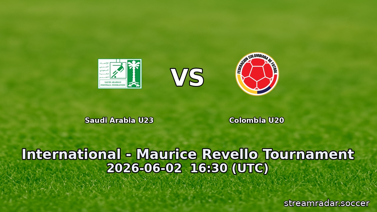 Saudi Arabia U23 vs Colombia U20