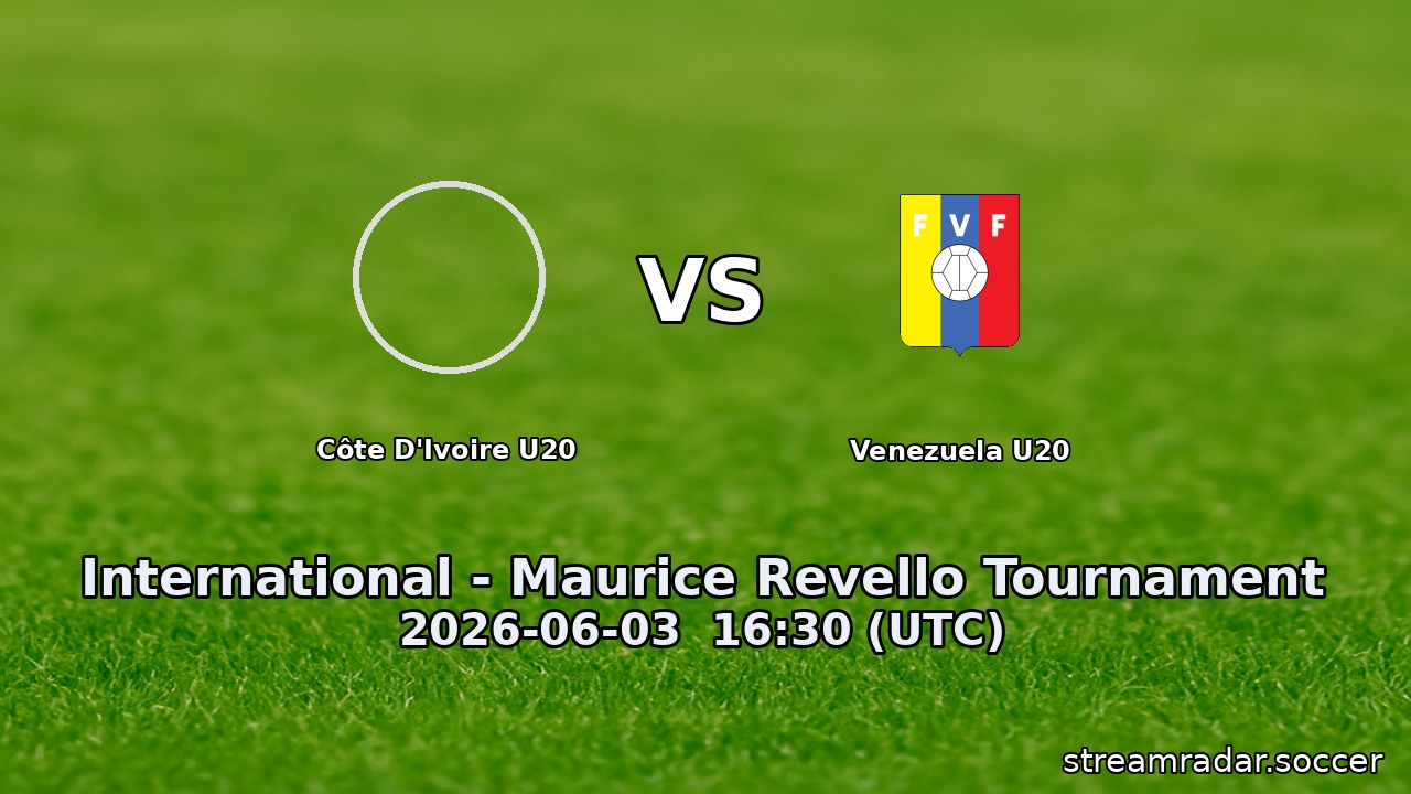 Côte D'Ivoire U20 vs Venezuela U20