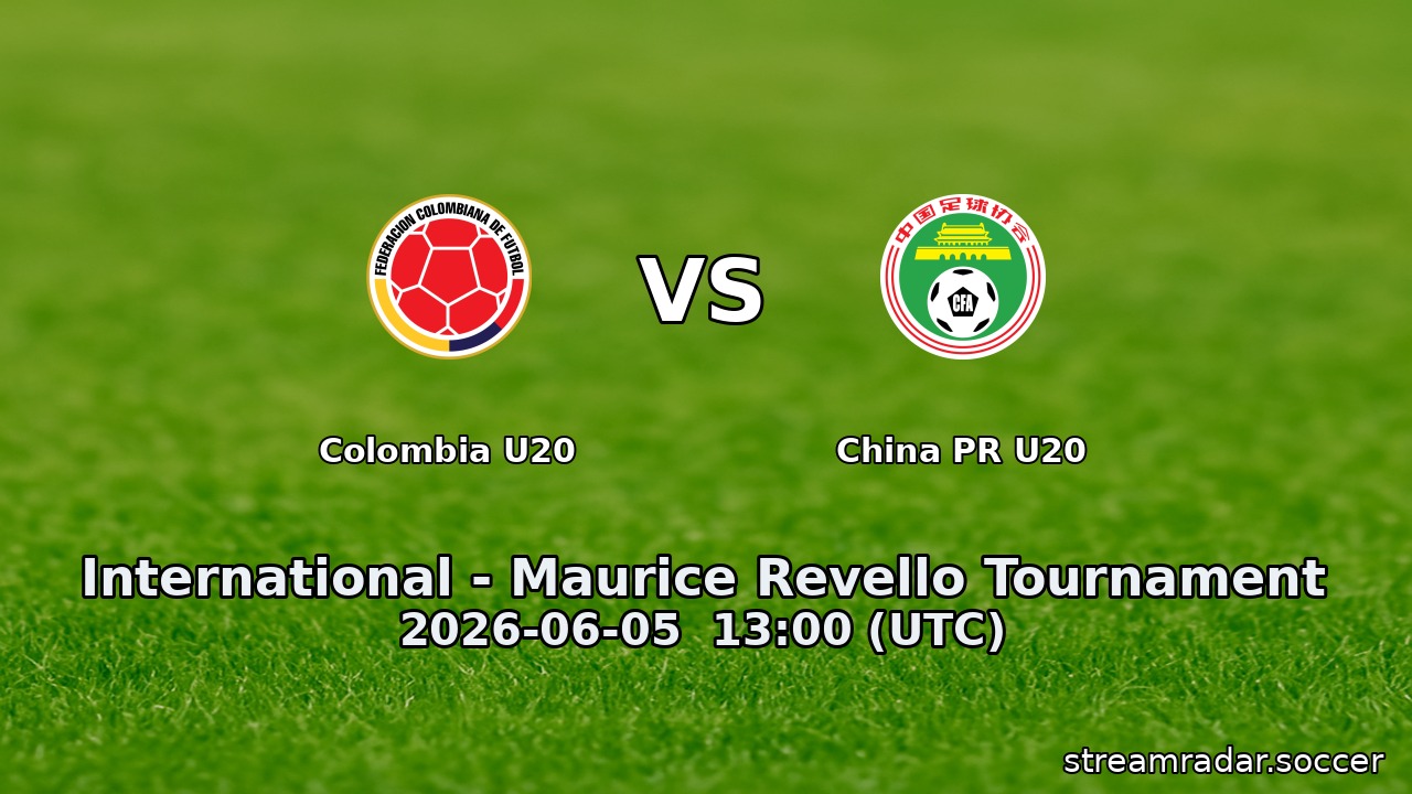 Colombia U20 vs China PR U20