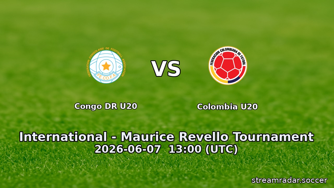 Congo DR U20 vs Colombia U20