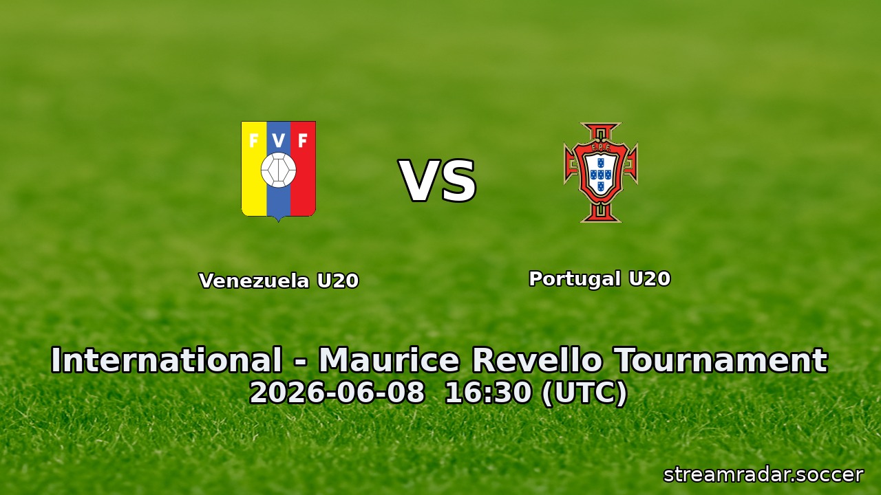 Venezuela U20 vs Portugal U20