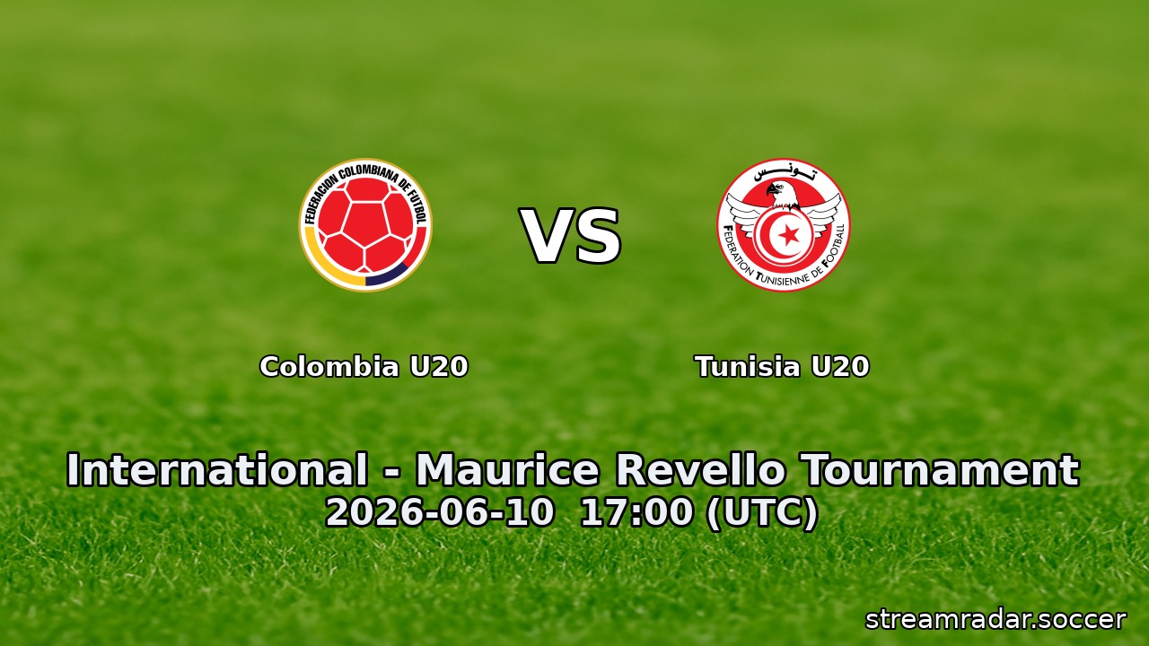 Colombia U20 vs Tunisia U20