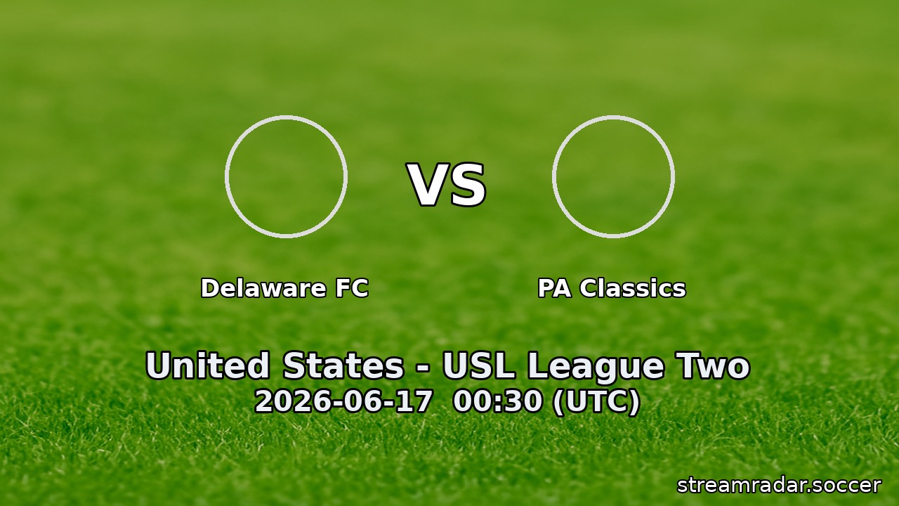 Delaware FC vs PA Classics