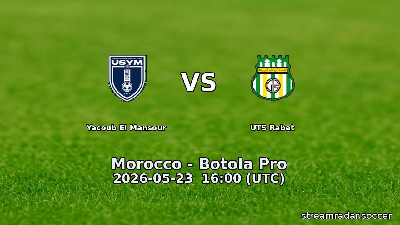 Yacoub El Mansour vs UTS Rabat