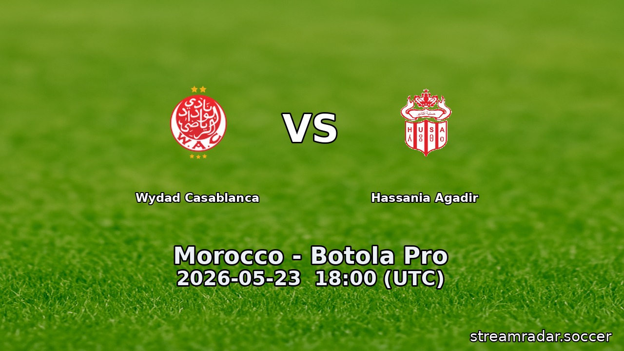Wydad Casablanca vs Hassania Agadir