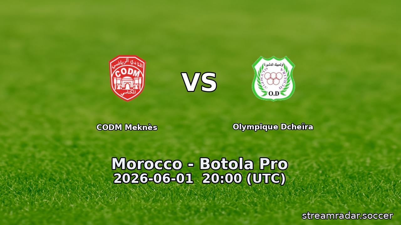 CODM Meknès vs Olympique Dcheïra