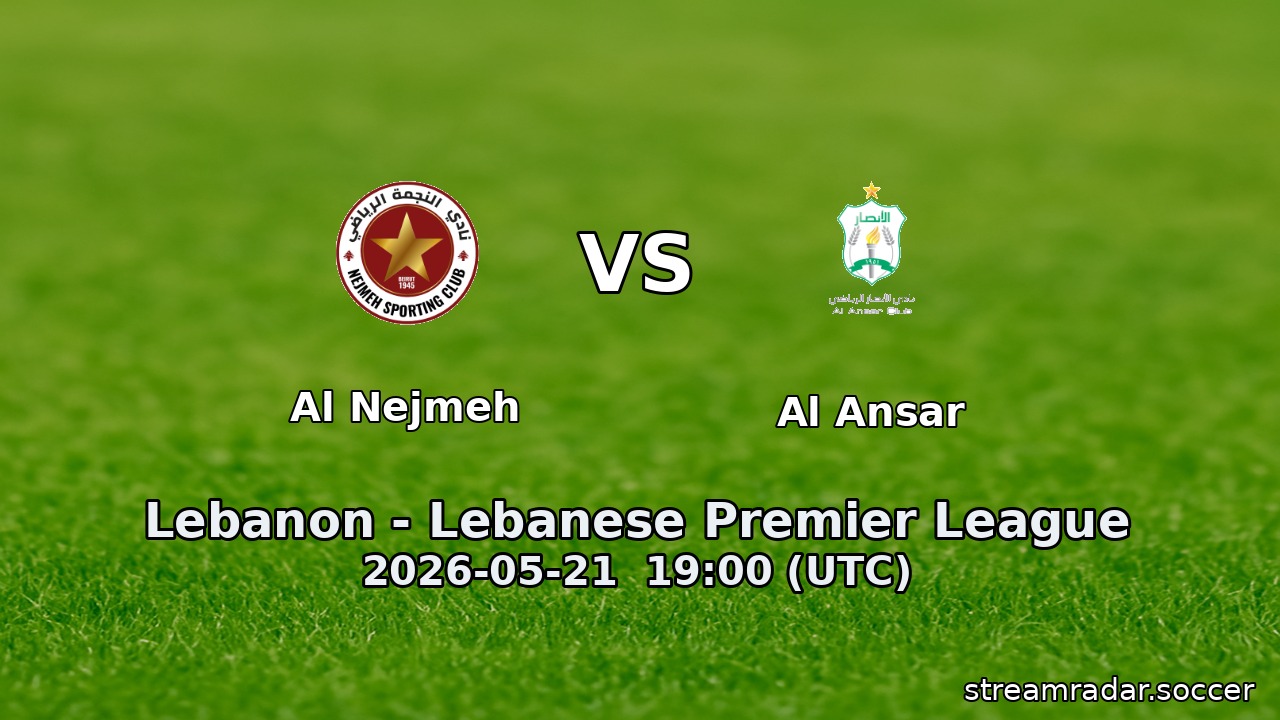 Al Nejmeh vs Al Ansar