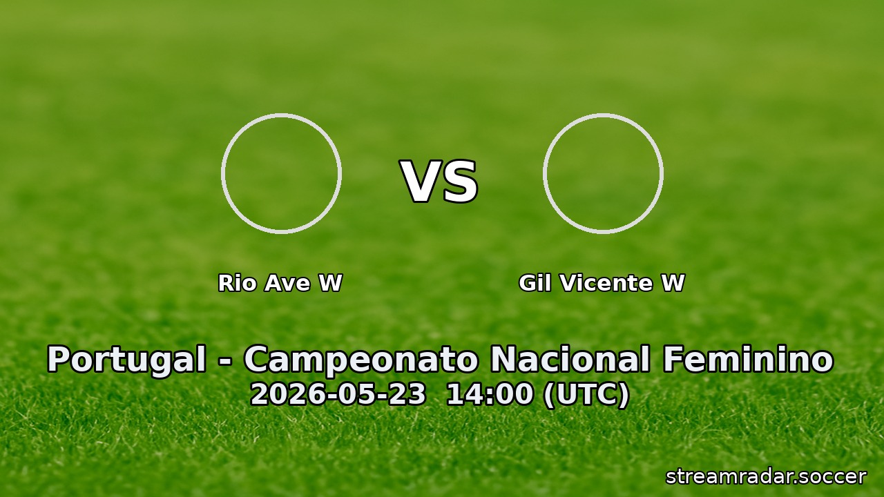 Rio Ave W vs Gil Vicente W