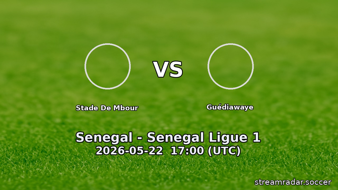 Stade De Mbour vs Guédiawaye