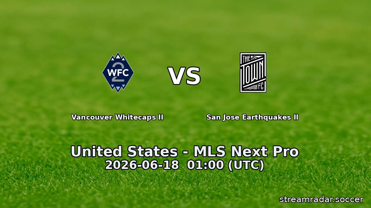 Vancouver Whitecaps II vs San Jose Earthquakes II